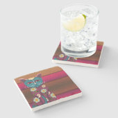 Daisy Kitty Steinuntersetzer (Seitenansicht)