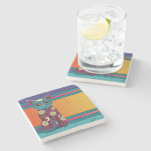 Daisy Kitty Steinuntersetzer (Seitenansicht)