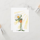 Daisy lächelt bei der Sommersonne Karte (Vorderseite/Rückseite Beispiel)