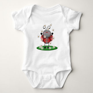 Daisy Ladybug Girl Gepunktet Red Bug Baby Strampler