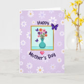 Daisy Lavender Pattern Card Karte (Gelbe Blume)