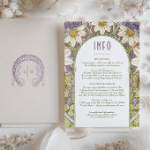 Daisy Lavender Wedding Beilage INFO Art Nouveau Einladung