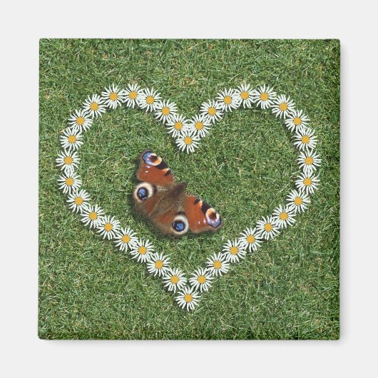 Daisy Liebe Herz und Schmetterling Kühlschrankmagn Magnet (Vorne)