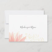 Daisy Liebe Pink Garden Wedding Response Einladung (Rückseite)