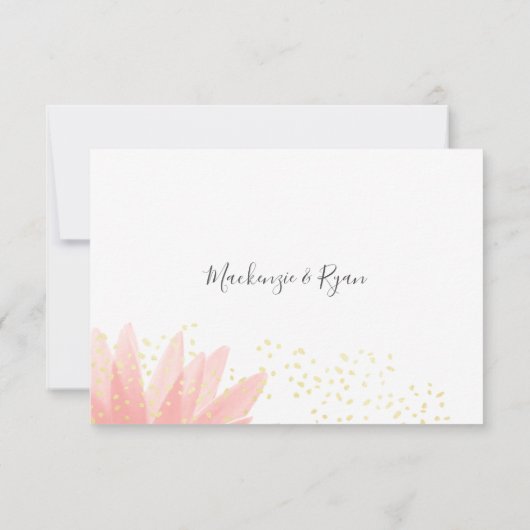 Daisy Liebe Pink Garden Wedding Response Einladung (Rückseite)