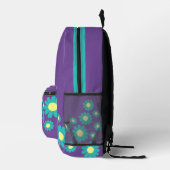 Daisy Lila Aquamarin Bedruckter Rucksack (Rechts)