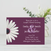 Daisy Lila Couple's Shower Einladungen (Stehend Vorderseite)