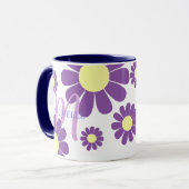 Daisy Lila Monogram Tasse (Vorderseite Links)