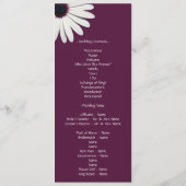 Daisy Lila Wedding Programs Programm (Rückseite)