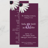 Daisy Lila Wedding Programs Programm (Vorne/Hinten)