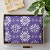 Daisy Lila White Floral Pattern Seidenpapier (Geschenk)