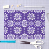 Daisy Lila White Floral Pattern Seidenpapier (Handwerk)