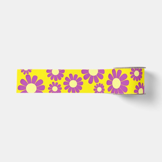 Daisy Lila Yellow Ripsband (Vorderseite)