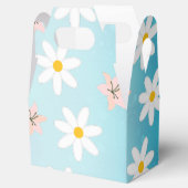 Daisy Lilie Blume Muster auf Meeresdrehmoment Hint Geschenkschachtel (Geöffnet)