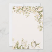 Daisy, Lily of the Valley on Ecru Wedding Einladung (Rückseite)