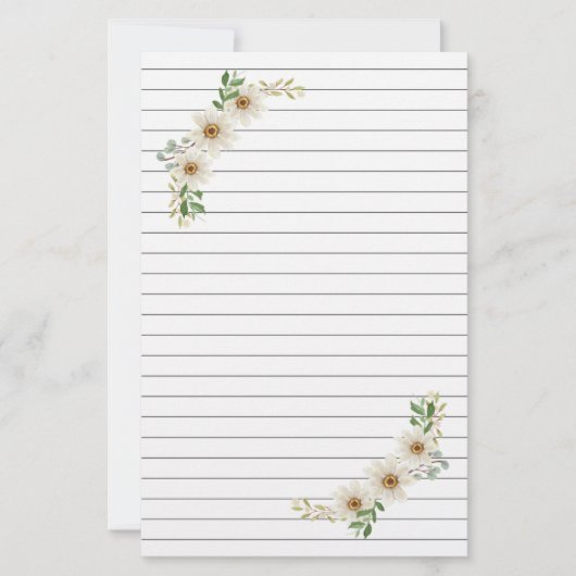 Daisy Lined Stationery Briefpapier (Vorderseite)