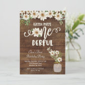 Daisy Little Miss ONE Geburtstag Einladung (Stehend Vorderseite)