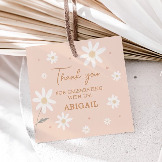 Daisy Little Miss Onederful Foto Birthday Square Geschenkanhänger