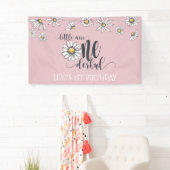 Daisy Little Miss ONEderful Party Banner - Pink (Insitu)
