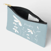 Daisy Makeup Pouch - Botanische Grüntasche Zubehörtasche (Offen)