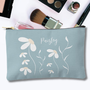 Daisy Makeup Pouch - Botanische Grüntasche Zubehörtasche