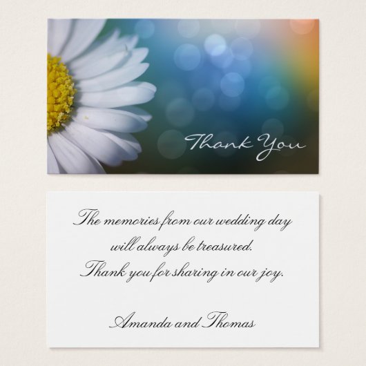 Daisy Makro Danke Karte (Vorne & Hinten)