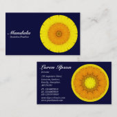 Daisy Mandala - Dunkle Marine 000033 Visitenkarte (Vorne/Hinten)