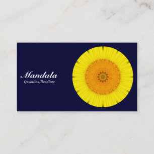 Daisy Mandala - Dunkle Marine 000033 Visitenkarte