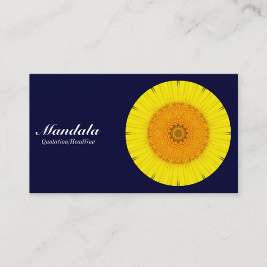 Daisy Mandala - Dunkle Marine 000033 Visitenkarte (Vorderseite)