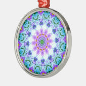 Daisy Mandala Silbernes Ornament (Links)