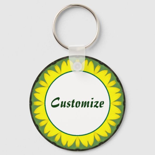 Daisy Mandala Template 03 Schlüsselanhänger (Vorderseite)