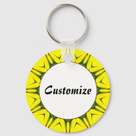 Daisy Mandala Template 06 Schlüsselanhänger (Vorderseite)