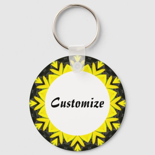 Daisy Mandala Template 12 Schlüsselanhänger (Vorderseite)