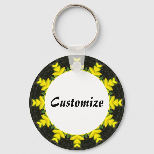 Daisy Mandala Template 13 Schlüsselanhänger (Vorderseite)