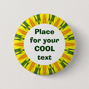 Daisy Mandala Template 15 Button