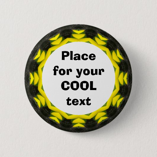 Daisy Mandala Template 19 Button (Vorderseite)