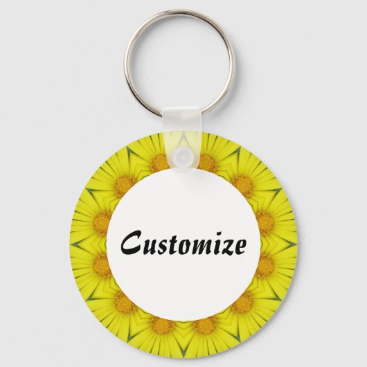 Daisy Mandala Template 36 Schlüsselanhänger (Vorderseite)
