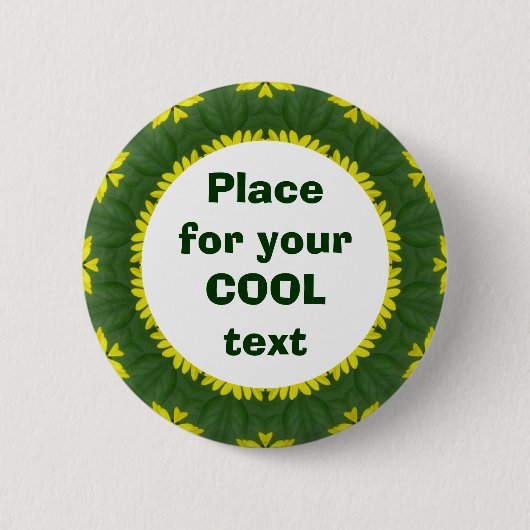 Daisy Mandala Template 38 Button (Vorderseite)