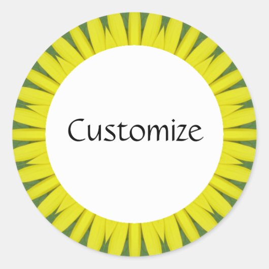 Daisy Mandala Template 40 Runder Aufkleber (Vorderseite)