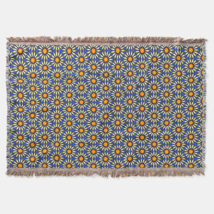 Daisy Mandala Throw Blanket Decke