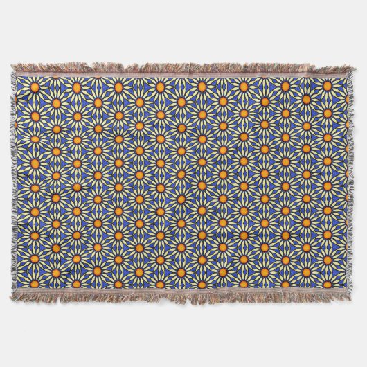 Daisy Mandala Throw Blanket Decke (Vorderseite)