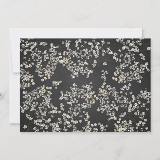 Daisy Mason Jar Rustic Chalkboard Brautparty Einladung (Rückseite)