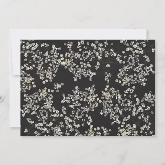 Daisy Mason Jar Rustic Chalkboard Bridal Brunch Einladung (Rückseite)