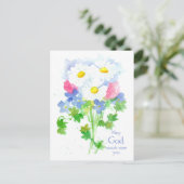 Daisy May God Watch Over You Religious Christlich Postkarte (Stehend Vorderseite)