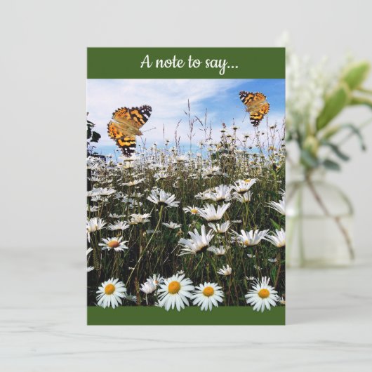 Daisy Meadow Benutzerdefinierter Text Danke (Stehend Vorderseite)