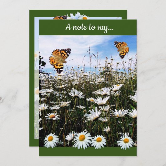 Daisy Meadow Benutzerdefinierter Text Danke (Vorne/Hinten)