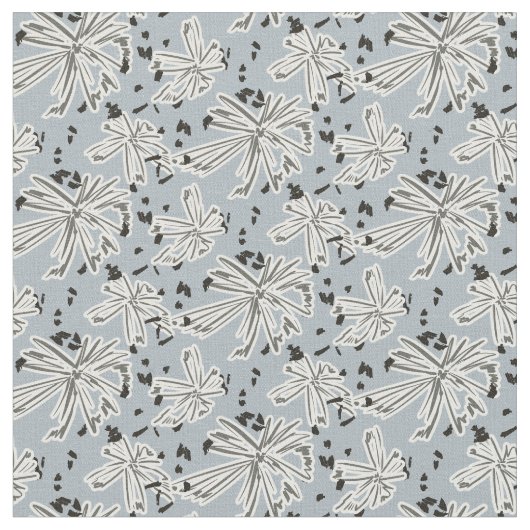 Daisy meadow - blue  stoff (Nahaufnahme)