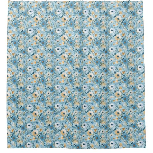 Daisy Meadow Design Duschvorhang (Vorderseite)