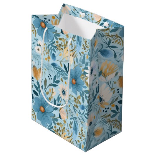 Daisy Meadow Design Mittlere Geschenktüte (Vorderseite Schrägansicht)