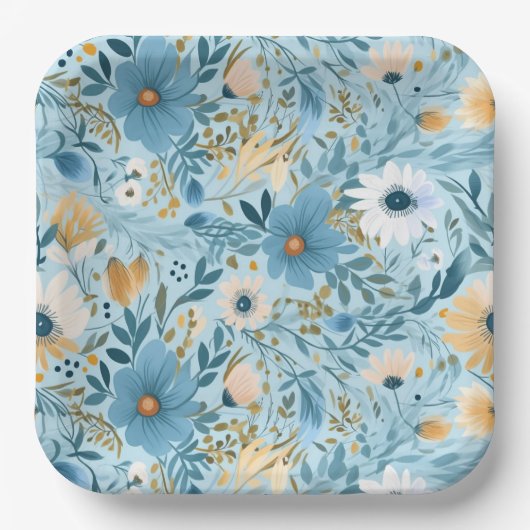 Daisy Meadow Design Pappteller (Vorderseite)